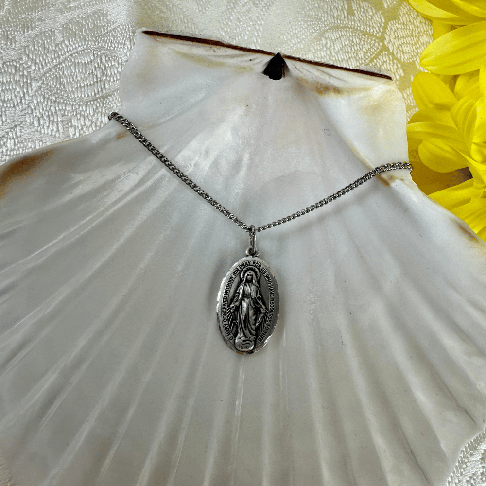 Sterling Silver Miraculous Pendant - 0453SS