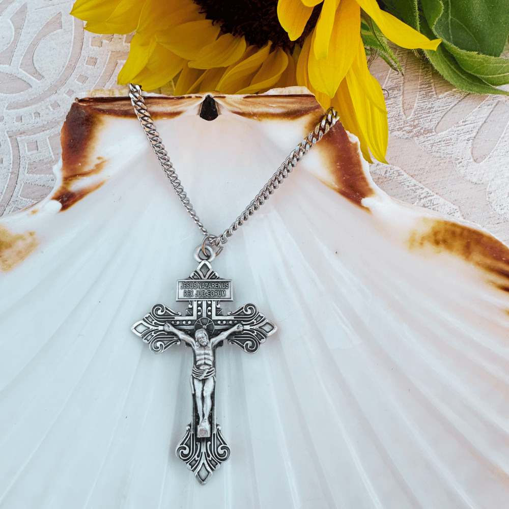 Sterling Silver Crucifix Pendant - 0632SS