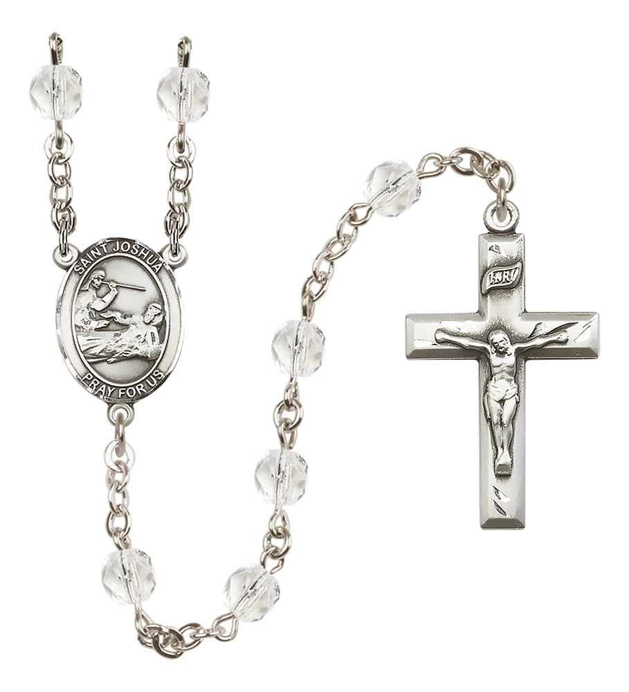 St. Joshua Rosary - 6mm Crystal Fire Polished beads - 8059