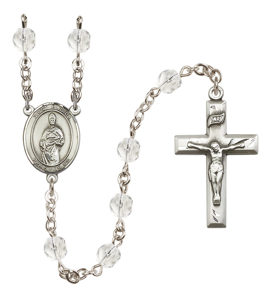 St. Eligius Rosary - 6mm Crystal Fire Polished beads - 8402