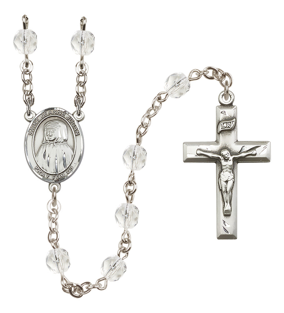 St. Jeanne Jugan Rosary - 6mm Crystal Fire Polished beads - 8409