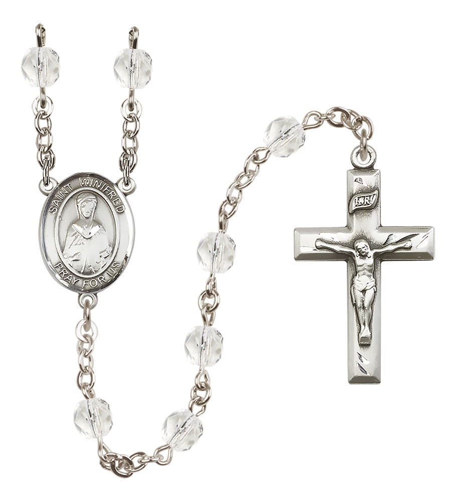 St. Winifred of Wales Rosary - 6mm Crystal Fire Polished beads - 8419