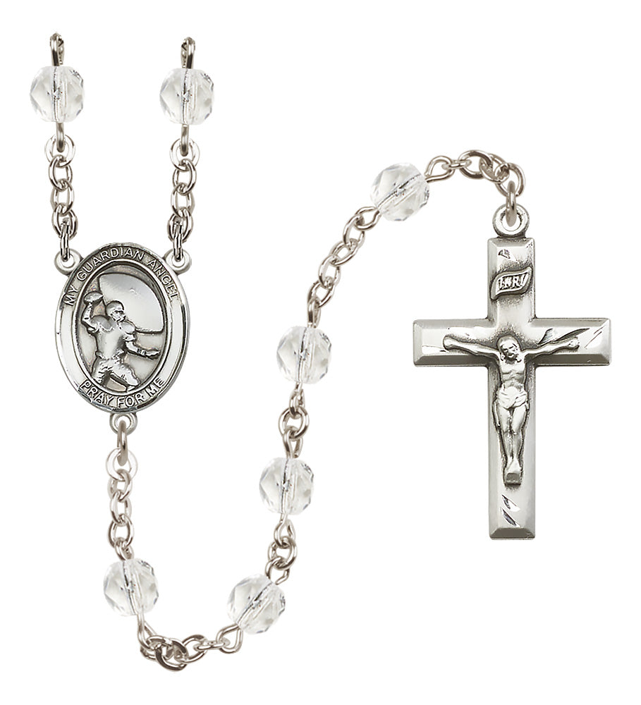 Football Rosary - 6mm Crystal Fire Polished beads - 8701