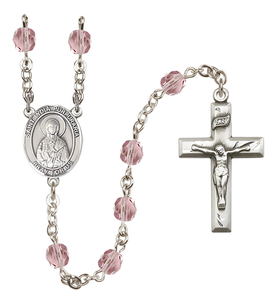 St. Lydia Purpuraria Rosary - 6mm Light Amethyst Fire Polished beads - 8411