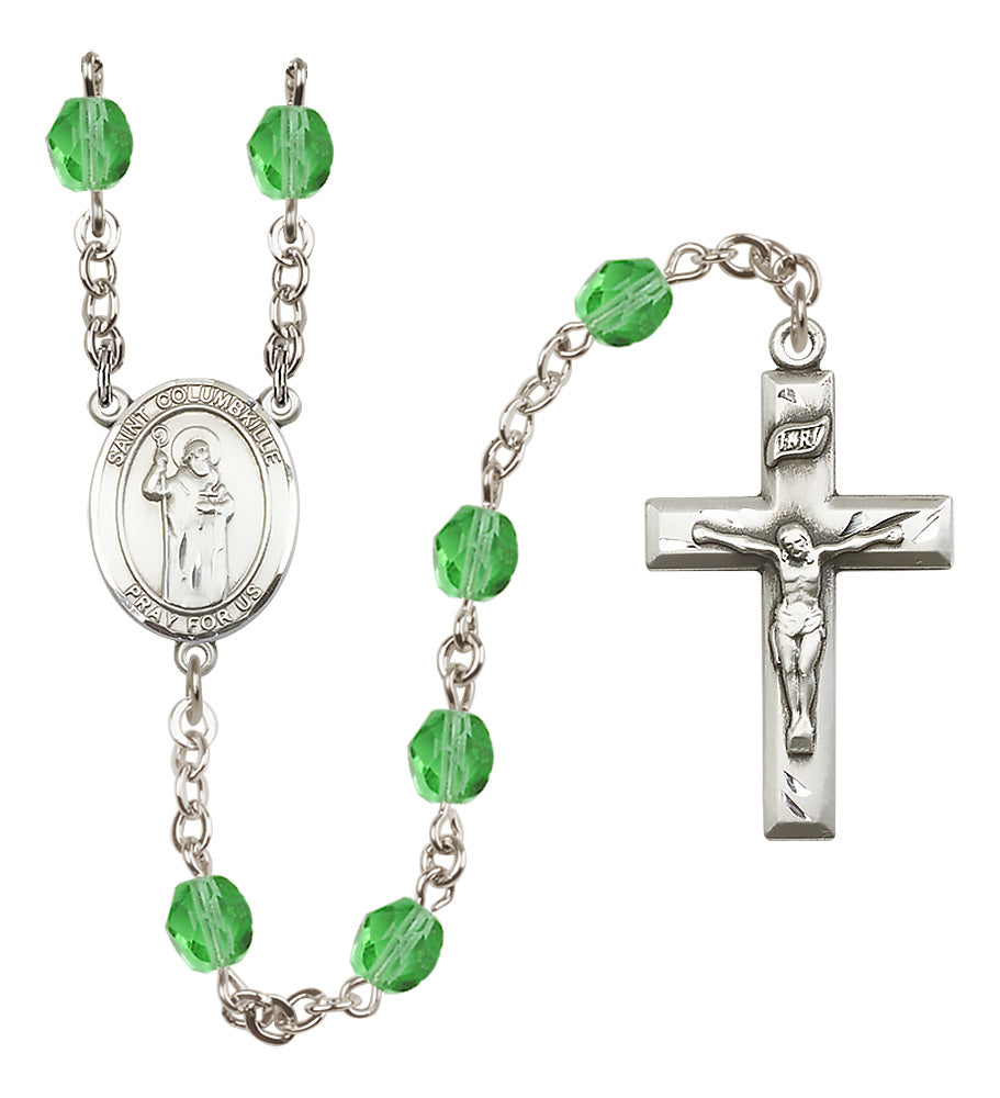 St. Columbkille Rosary - 6mm Peridot Fire Polished beads - 8399