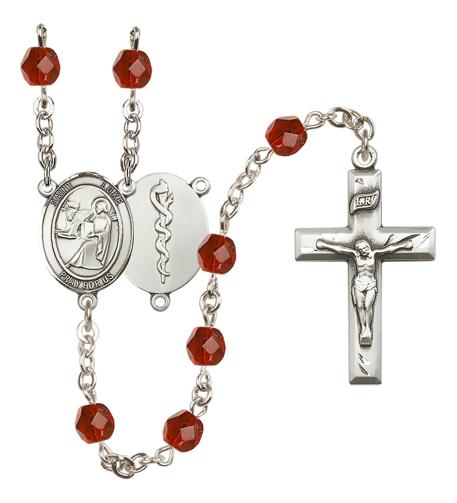 Doctors Rosary - 6mm Ruby Fire Polished beads - 8068S8
