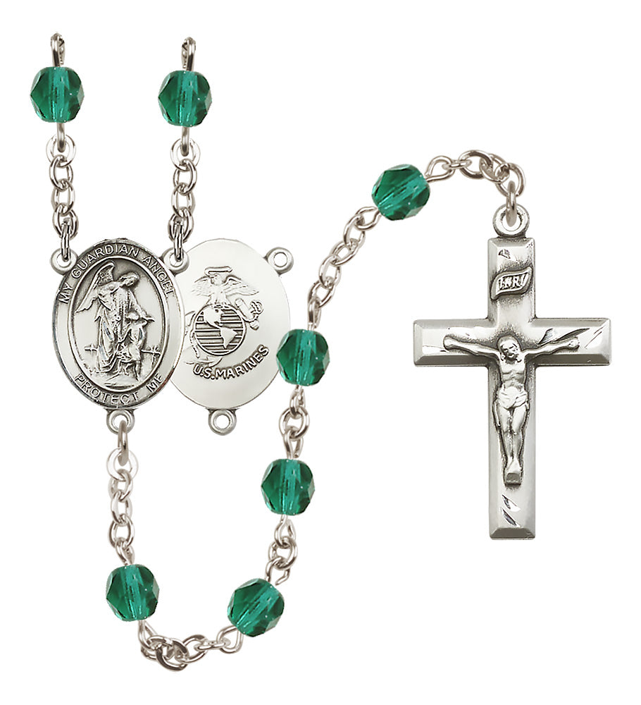 Marines Rosary - 6mm Zircon Fire Polished beads - 8118S4