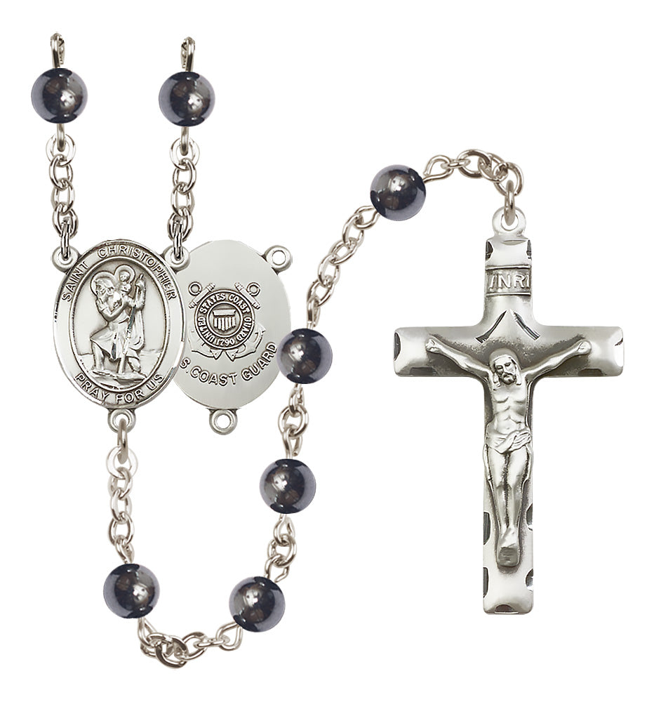 Marines Rosary - 6mm Hematite beads - 8022S3