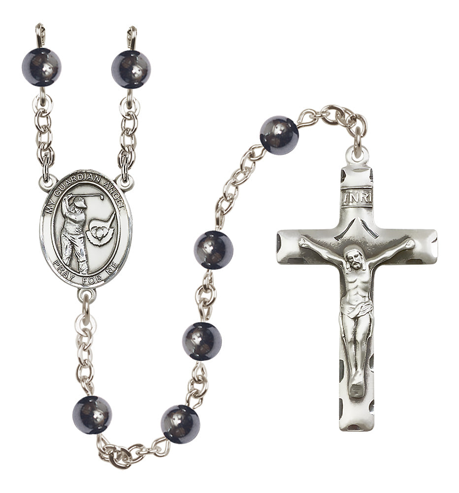 Golf Rosary - 6mm Hematite beads - 8706
