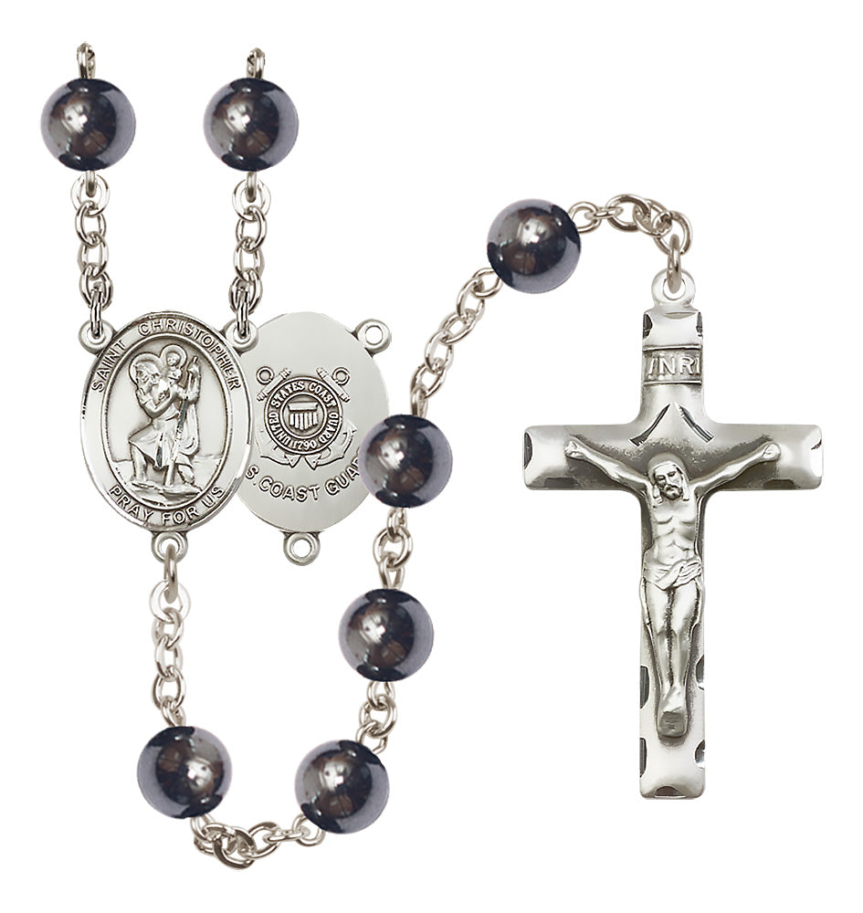 Marines Rosary - 8mm Hematite beads - 8022S3