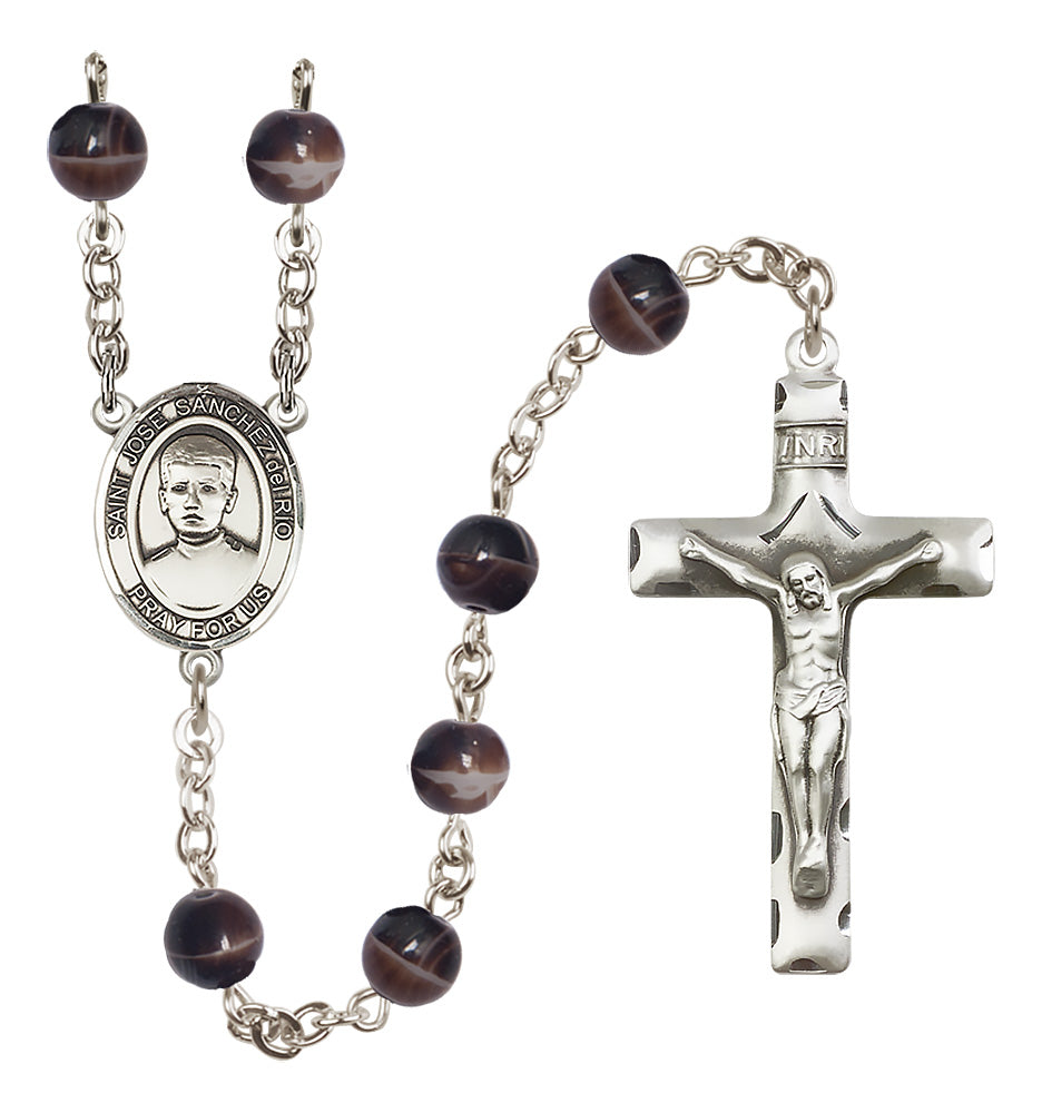 Blessed Jose Canchez del Rio Rosary - 7mm Brown beads - 8446