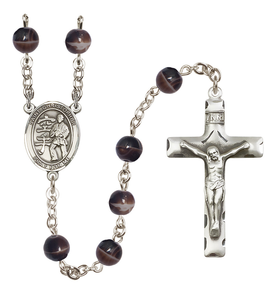 Karate Rosary - 7mm Brown beads - 8515
