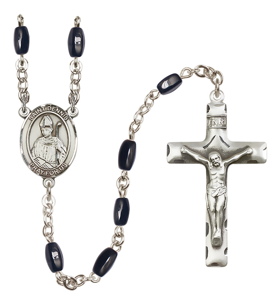 St. Dennis Rosary - 8x5mm Black Onyx beads - 8025