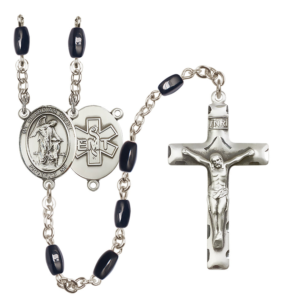 E.M.T.'s Rosary - 8x5mm Black Onyx beads - 8118S10