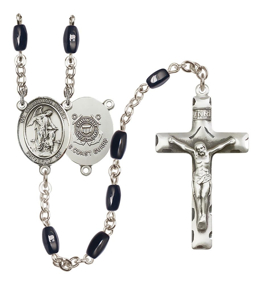 Marines Rosary - 8x5mm Black Onyx beads - 8118S3