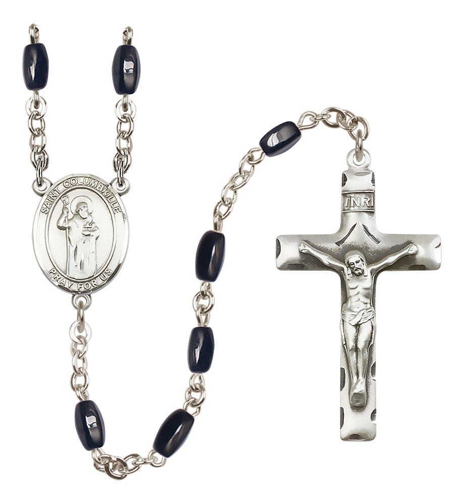 St. Columbkille Rosary - 8x5mm Black Onyx beads - 8399