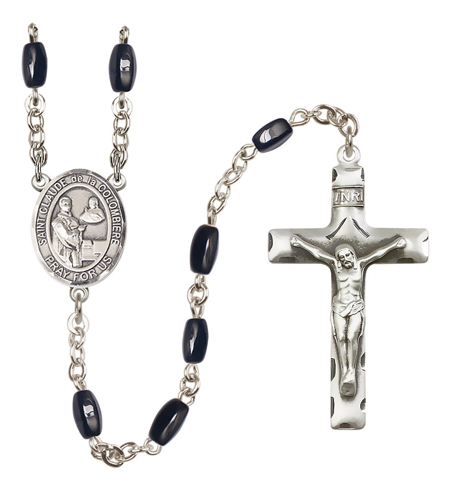 St. Claude de la Colombiere Rosary - 8x5mm Black Onyx beads - 8432