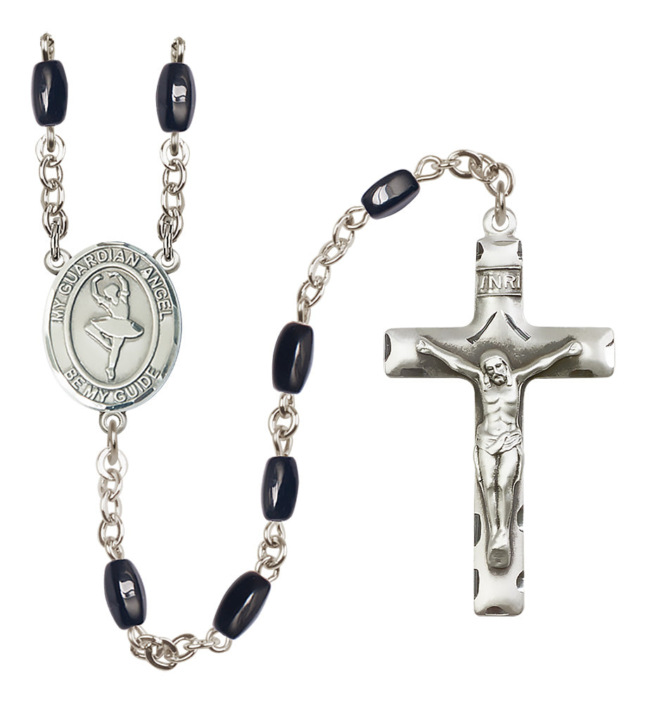 Dance Rosary - 8x5mm Black Onyx beads - 8712