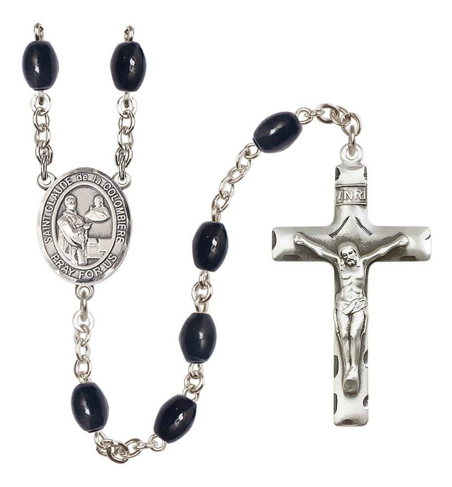 St. Claude de la Colombiere Rosary - 8x6mm Black Onyx beads - 8432