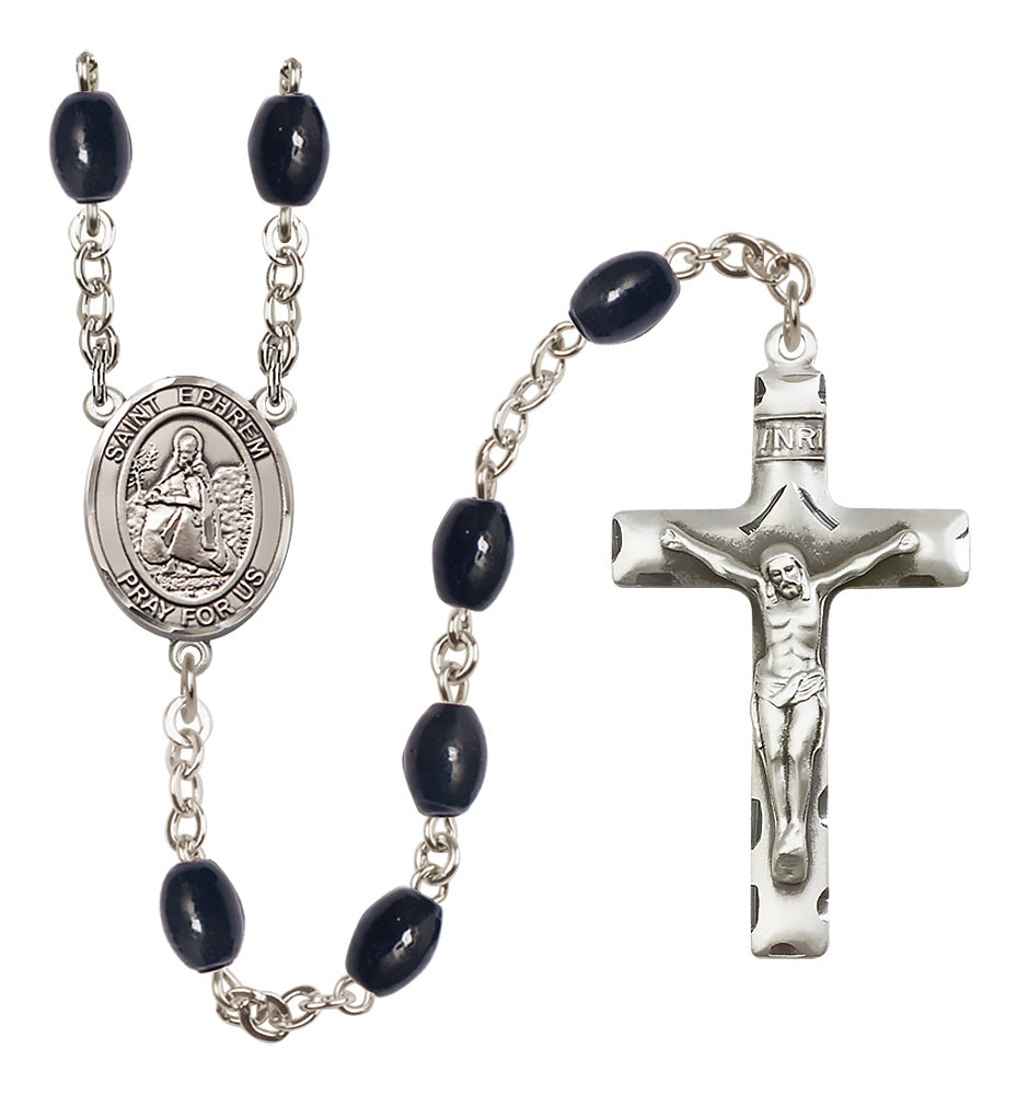 St. Ephrem Rosary - 8x6mm Black Onyx beads - 8449