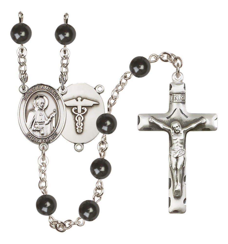 Nurses Rosary - 7mm Black Onyx beads - 8019S9