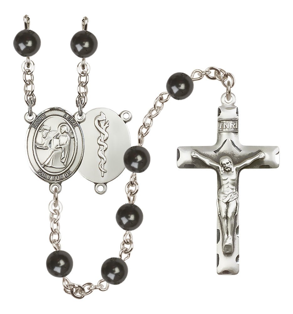Doctors Rosary - 7mm Black Onyx beads - 8068S8