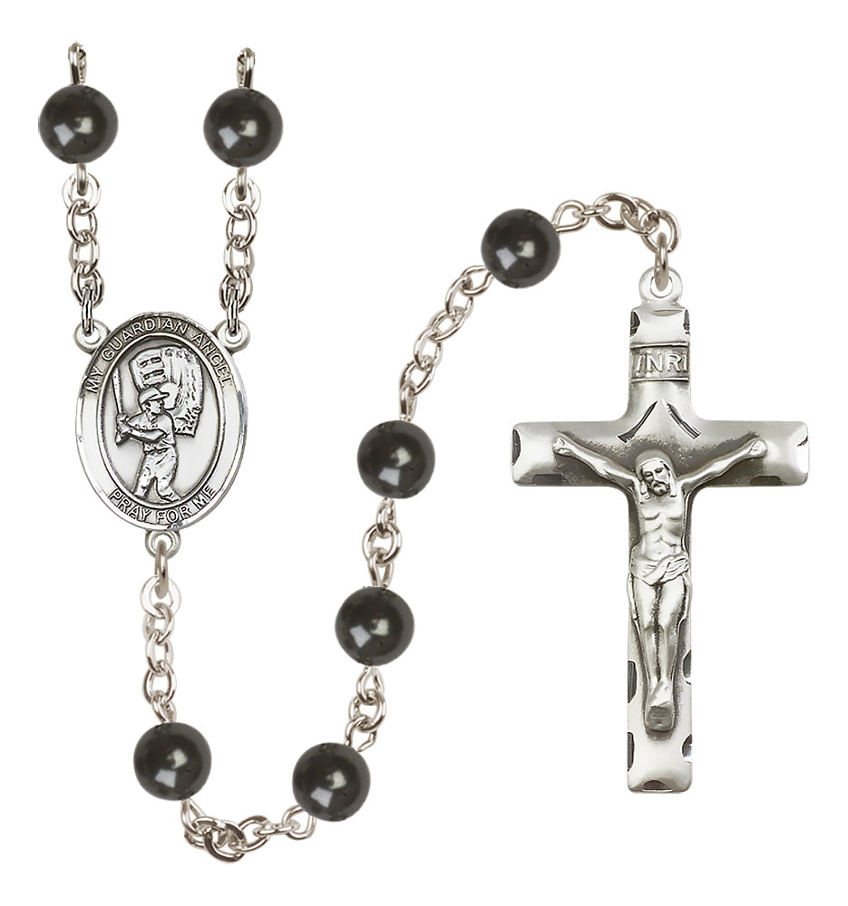 Baseball Rosary - 7mm Black Onyx beads - 8700