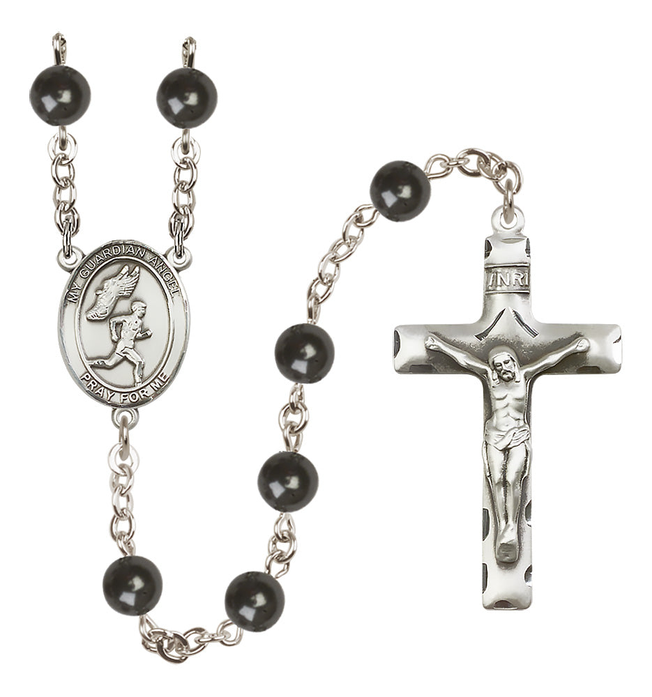 Track & Field Rosary - 7mm Black Onyx beads - 8709