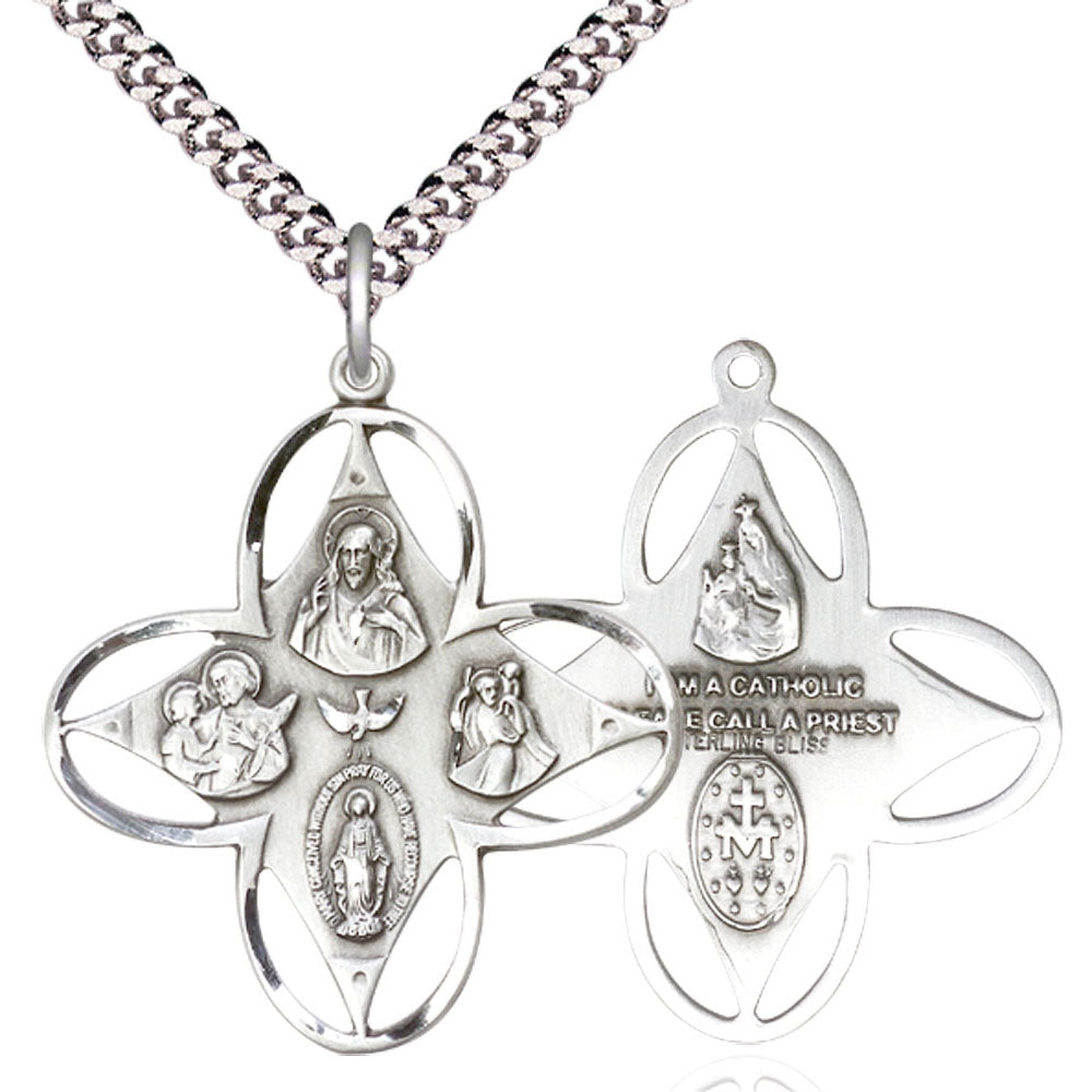 Sterling Silver 4-Way Pendant - 0039SS