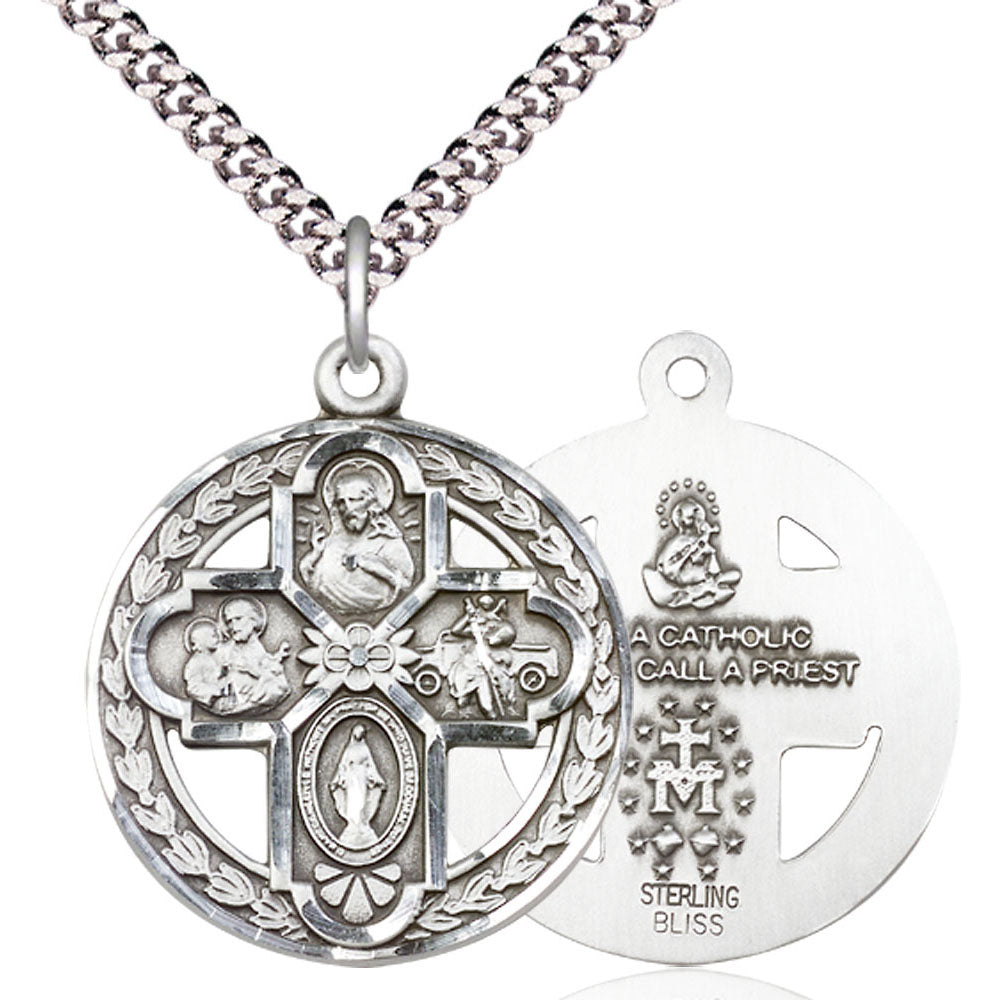 Sterling Silver 4-Way Pendant - 0043CSS