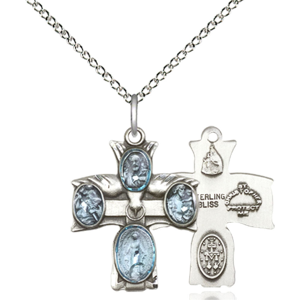 Sterling Silver 4-Way Pendant - 0049ESS