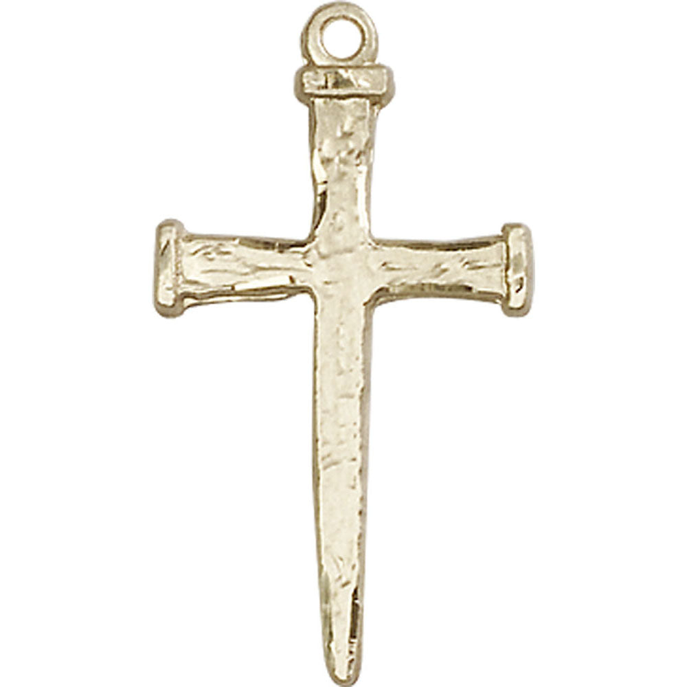 14kt Gold Nail Cross Pendant - 0085KT