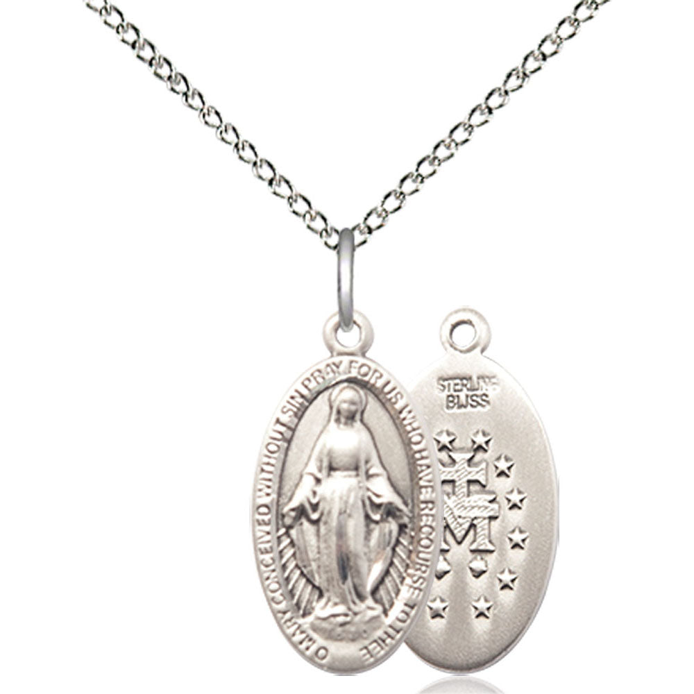 Sterling Silver Miraculous Pendant - 0609SS