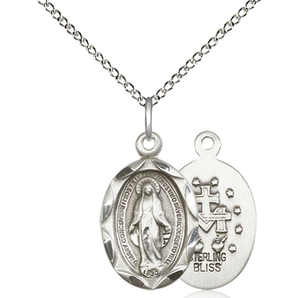 Sterling Silver Miraculous Pendant - 0612MSS