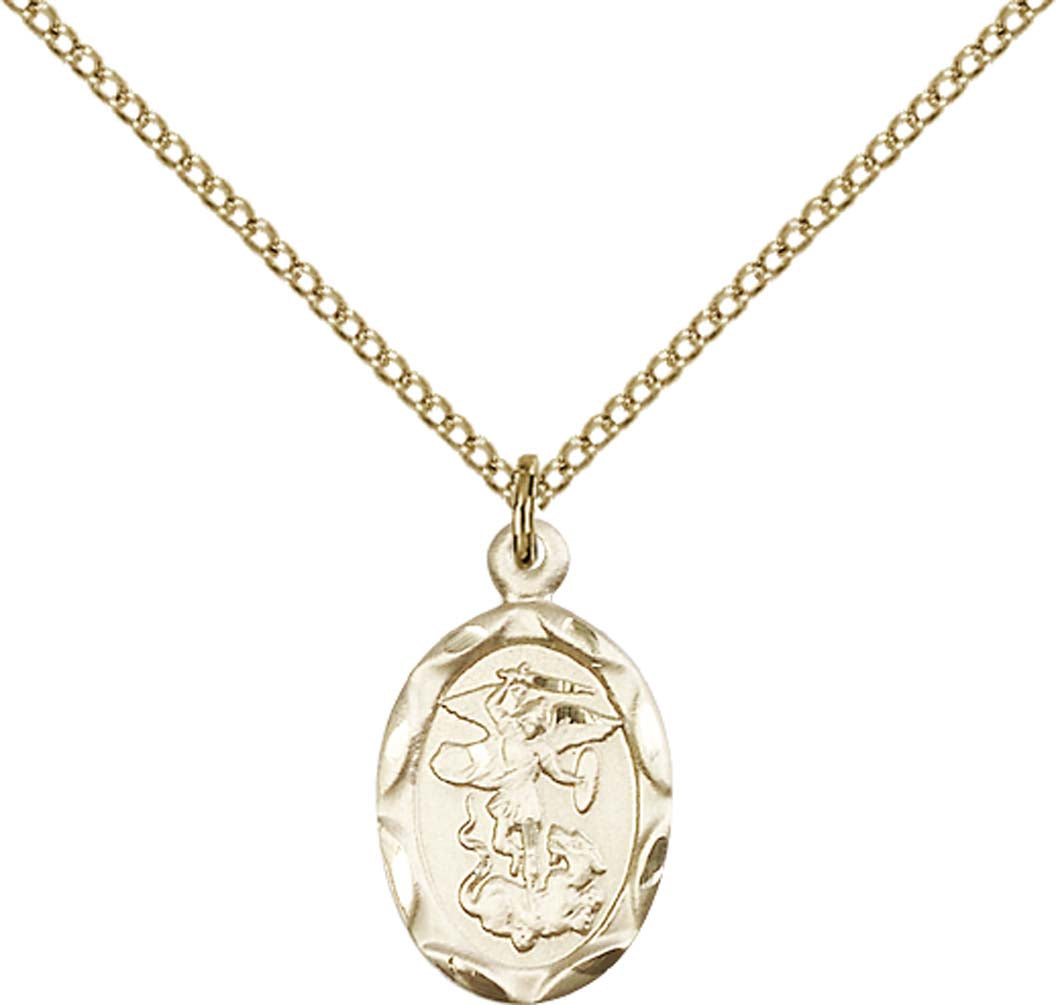 Gold Filled Saint Michael the Archangel Pendant - 0612RGF