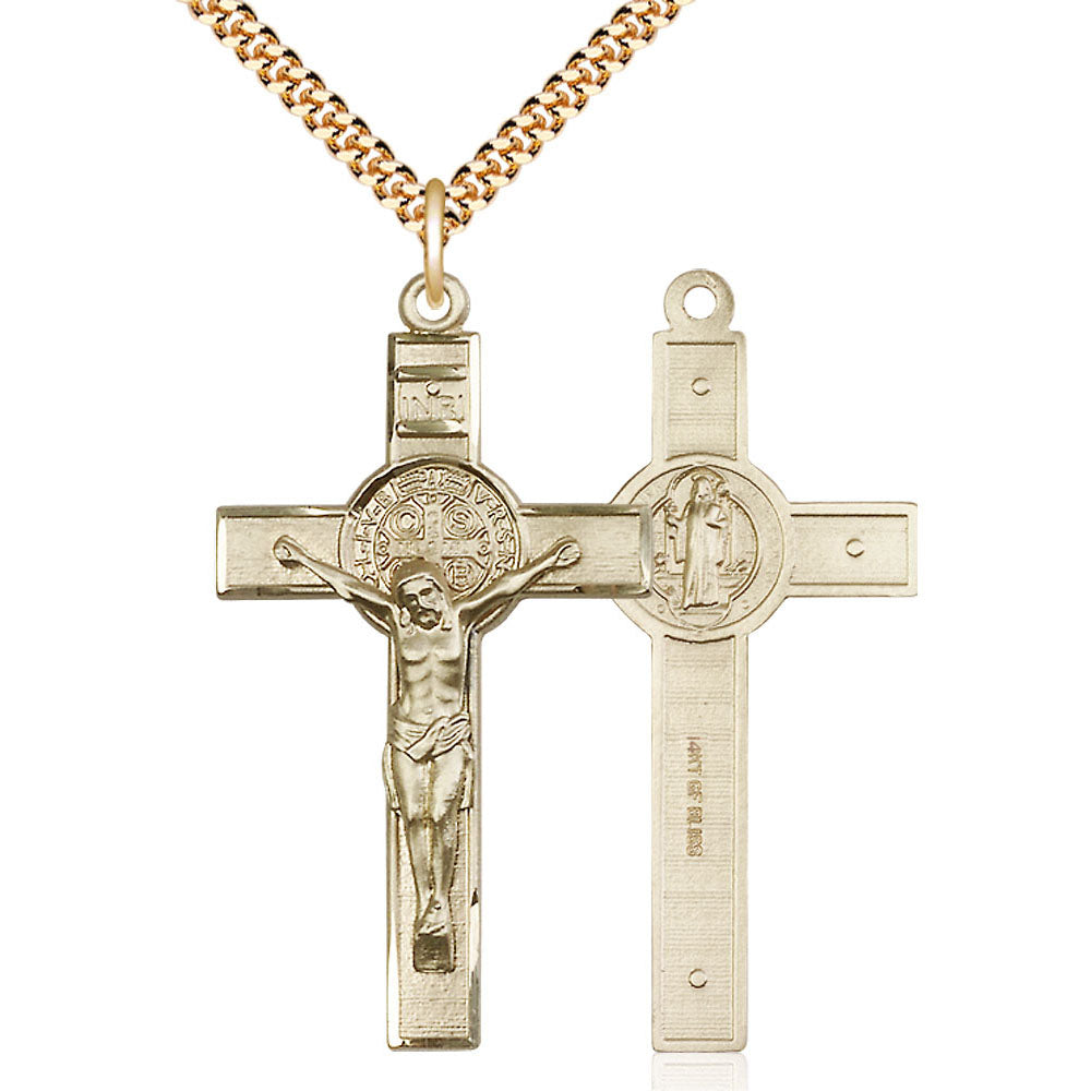 Gold Filled Saint Benedict Crucifix Pendant - 0645GF