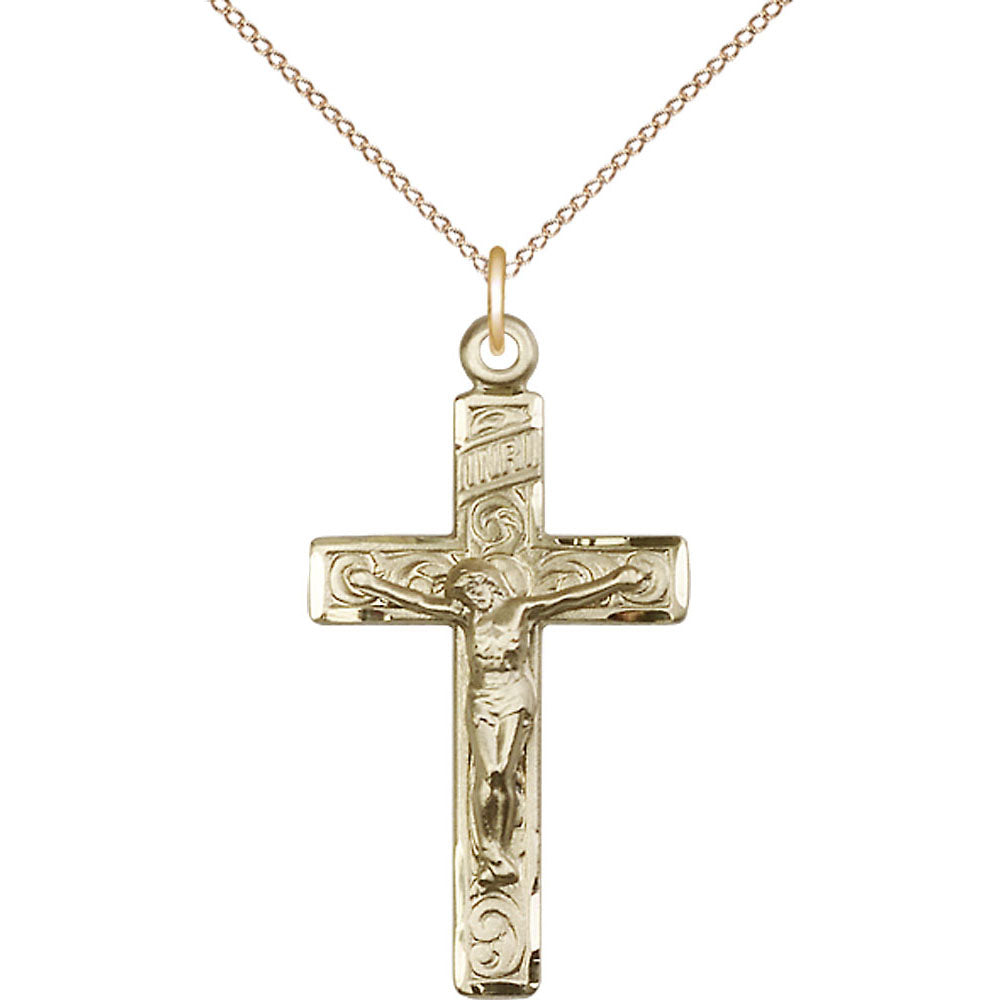Gold Filled Crucifix Pendant - 0652GF