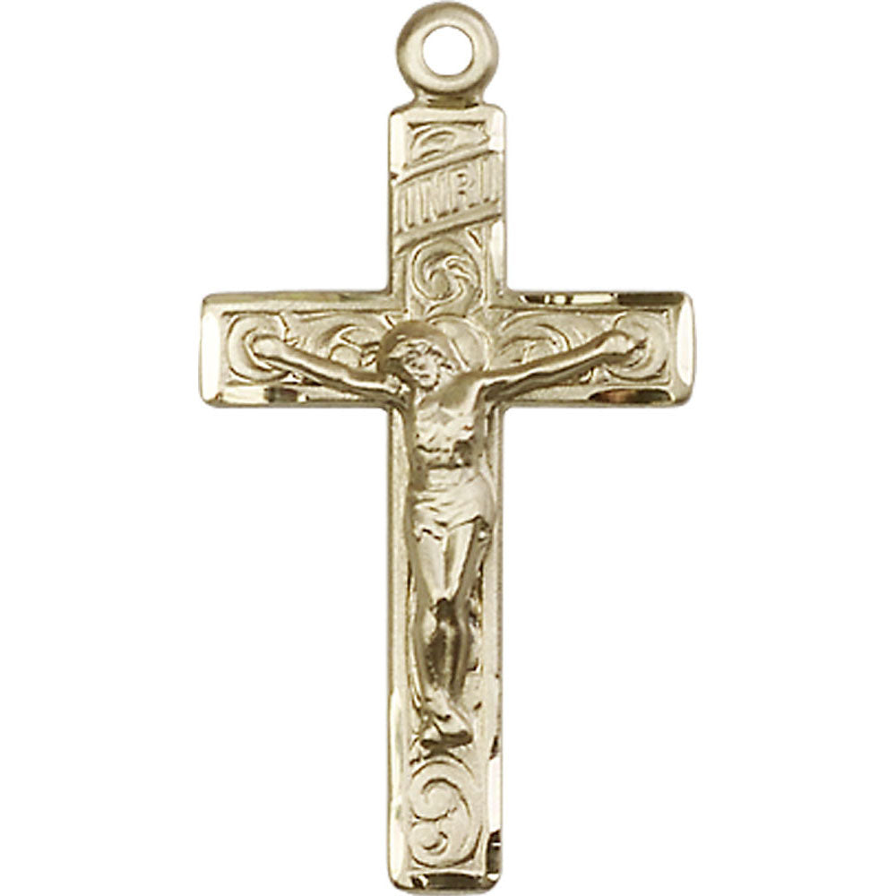 14kt Gold Crucifix Pendant - 0652KT