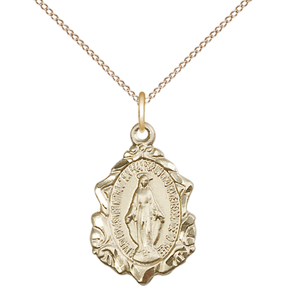 Gold Filled Miraculous Pendant - 0822MGF