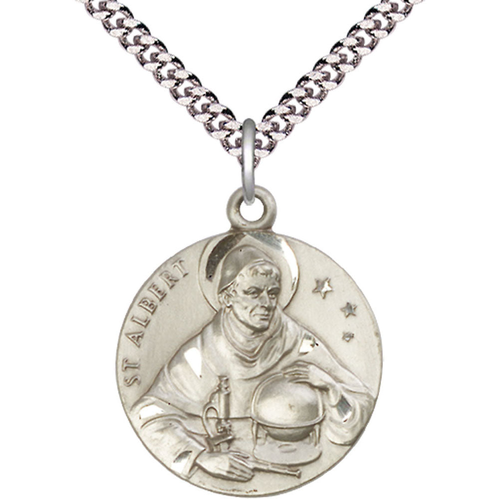 Sterling Silver Saint Albert the Great Pendant - 0832SS