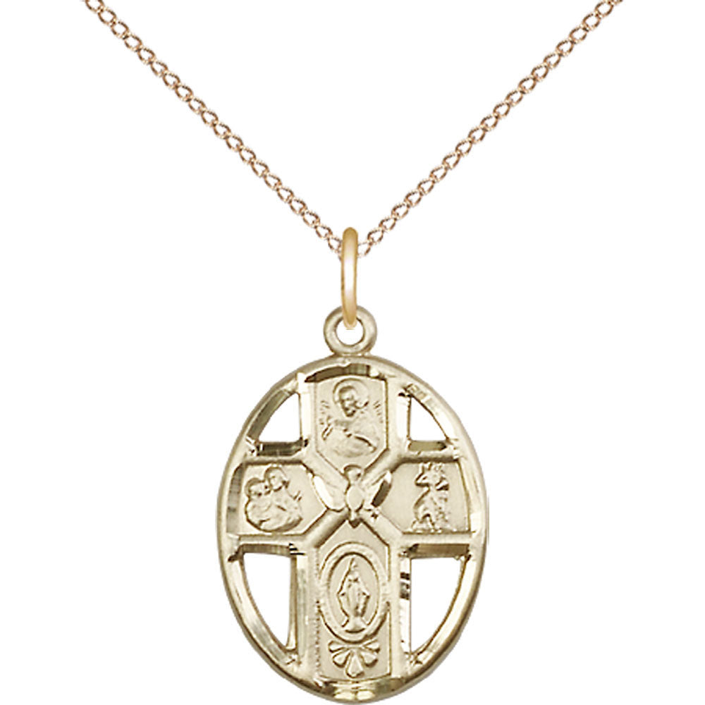 Gold Filled 5-Way / Holy Spirit Pendant - 0880GF