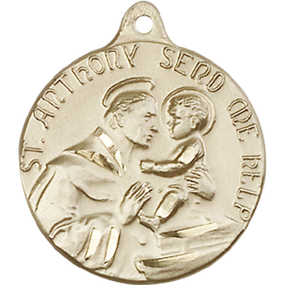 14kt Gold Saint Anthony Pendant - 1602KT