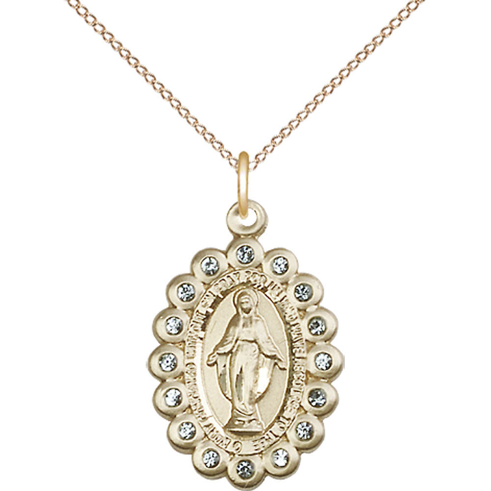 Gold Filled Miraculous Pendant - 2009AGF
