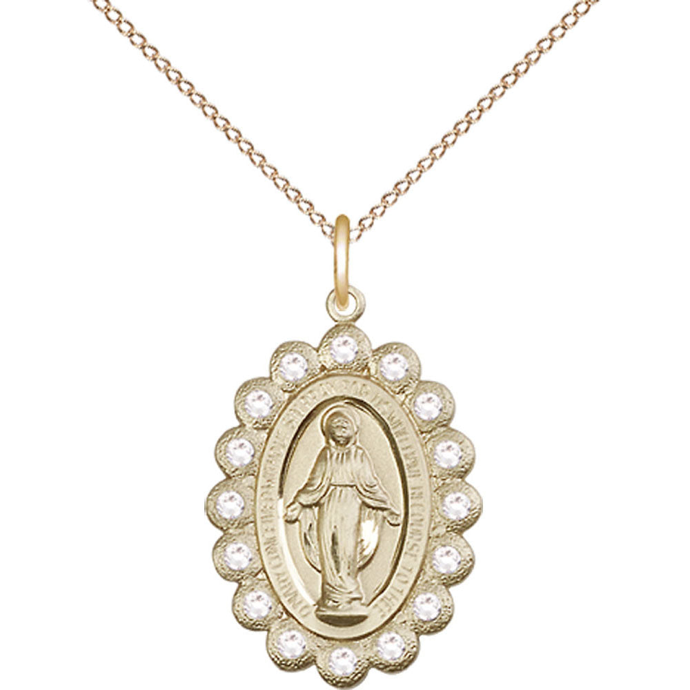 Gold Filled Miraculous Pendant - 2009CGF