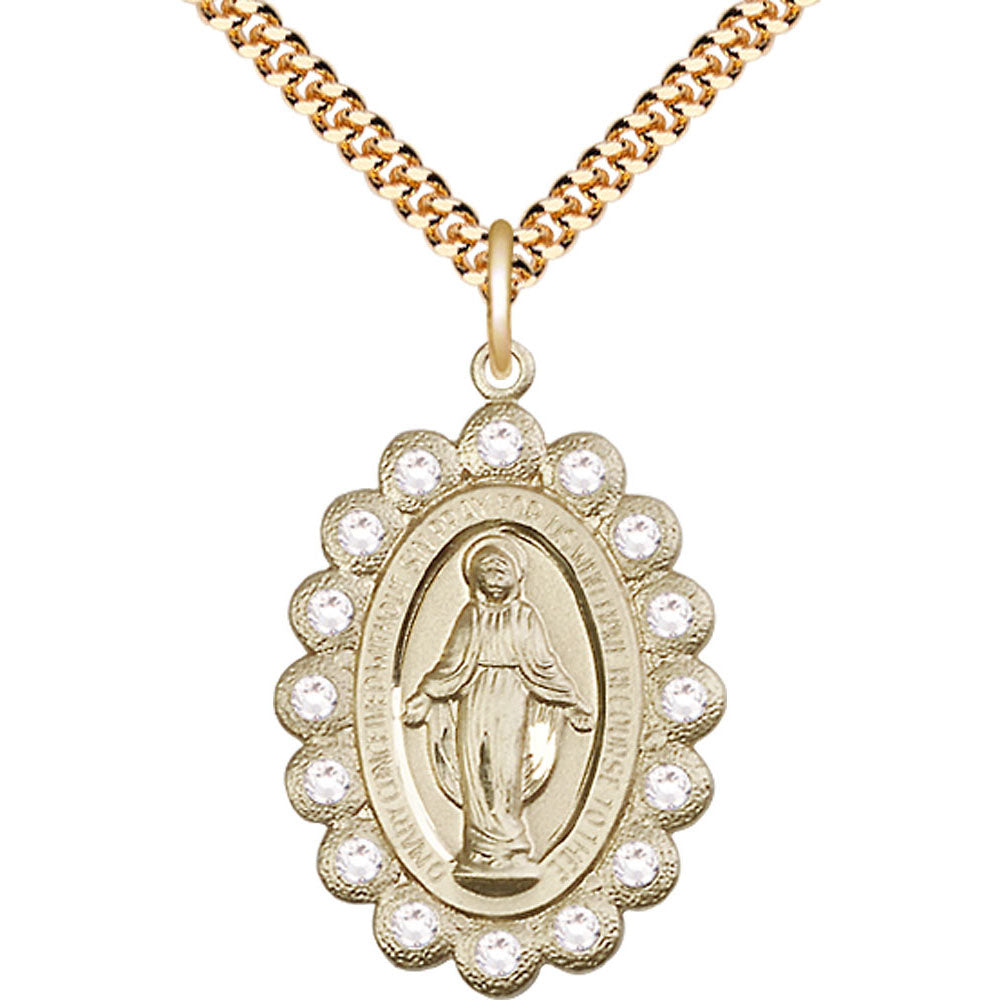 Gold Filled Miraculous Pendant - 2010CGF