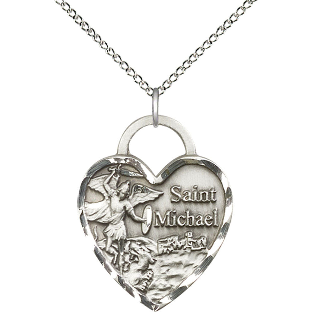 Sterling Silver Saint Michael the Archangel Pendant - 3303SS