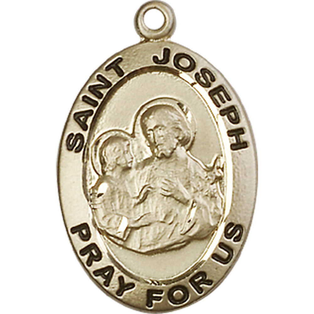 14kt Gold Saint Joseph Pendant - 4024KT