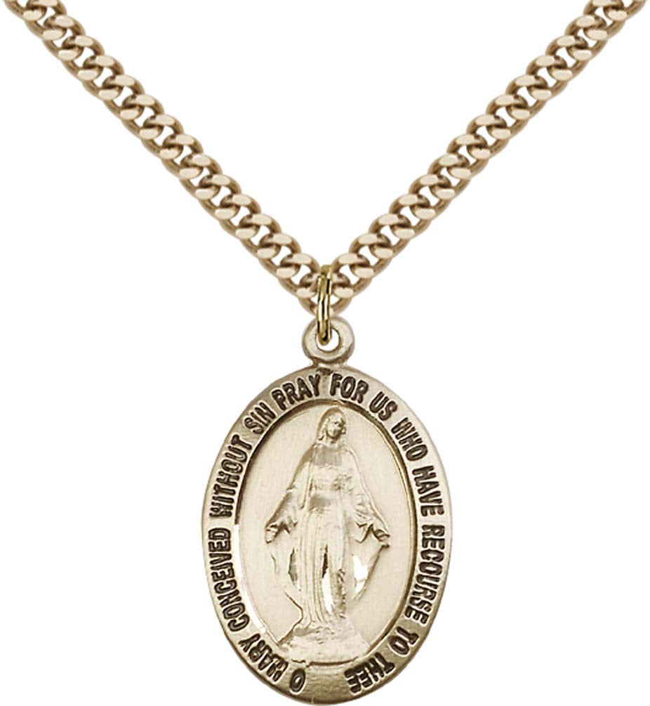 Gold Filled Miraculous Pendant - 4025GF
