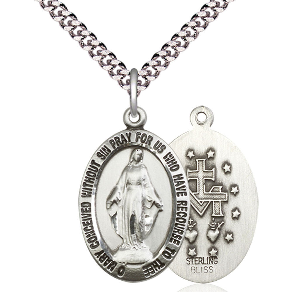 Sterling Silver Miraculous Pendant - 4025SS
