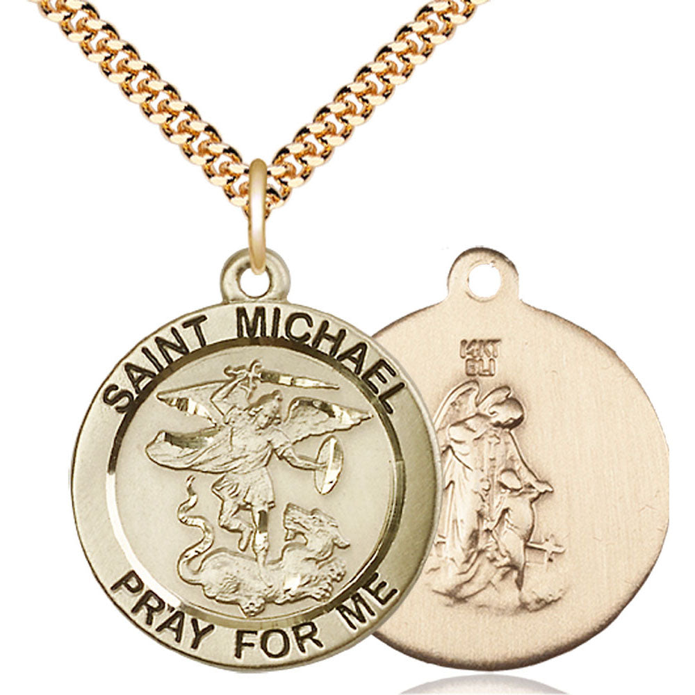Gold Filled Saint Michael the Archangel Pendant - 4082GF